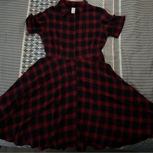 50’s flannel print dress